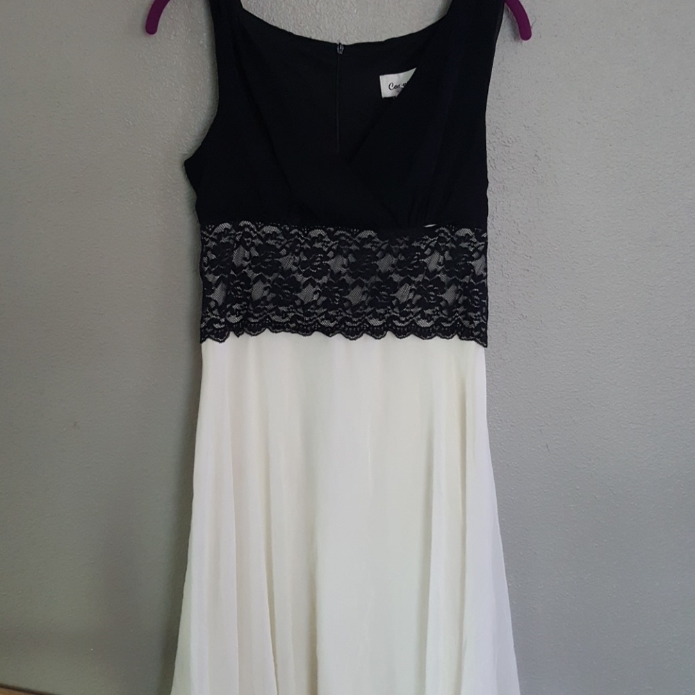 Black and White Lace Dress